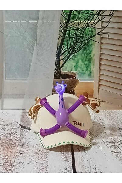 Aydmr Aksesuar Çocuk Kolları Vantuzlu Işıklı Zürafa Figürlü Şapka