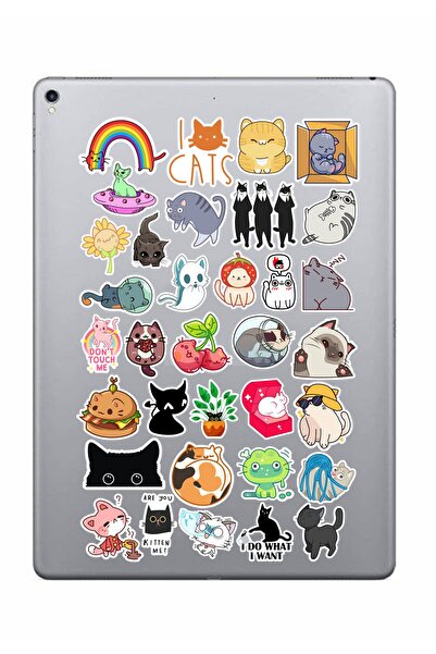hediyenebak 2 kom set naljepnica | Serija Funny Cats - Planeri za laptop i više
