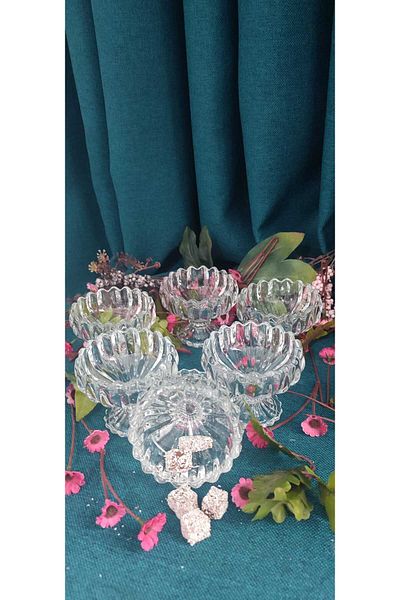 ORTAKÖY CENNETİ 6 Pieces Standing Presentation Bowl Delight Bowl Snack Set 105 ml Volume 7 cm Height 8 cm Mouth Size Modern Quality