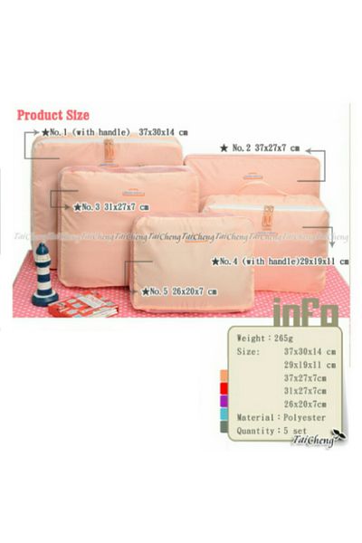 Other 5 Pieces Multicolor Travel Organizer Bags