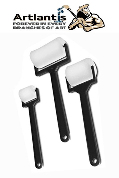 Artlantis Linol Baskı Seti 1 Paket A4 20 x 30 Linolyum Tabaka Gri Linol Oyma Seti 6 Bıçaklı Rulo Fırça Mürekke