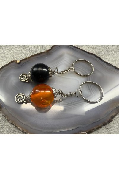 Jewel Gift Double Rosary Keychain 2 Pieces