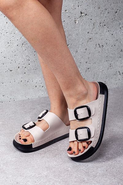 Melek Tuna Unisex Παντόφλες με μαλακή σόλα με διπλή πόρπη, εξαιρετικά άνετες παντόφλες Unisex