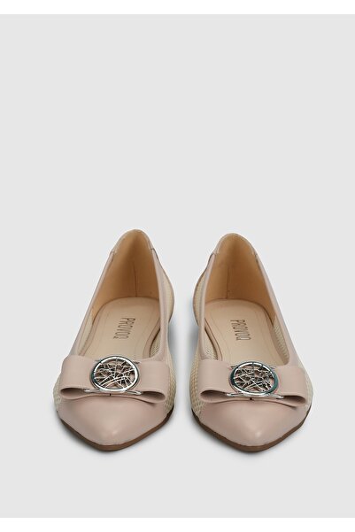 Provoq Women's Beige Ballerinas