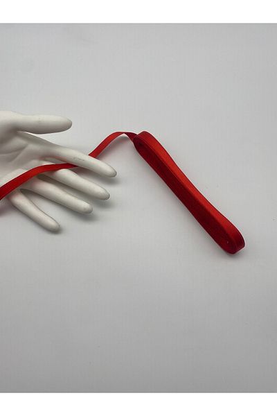 Ak Tuhafiye Red Satin Ribbon 1 Cm, 10 Meters - Bundle, - Silence, - Decoration, - Dowry Ribbon No:39