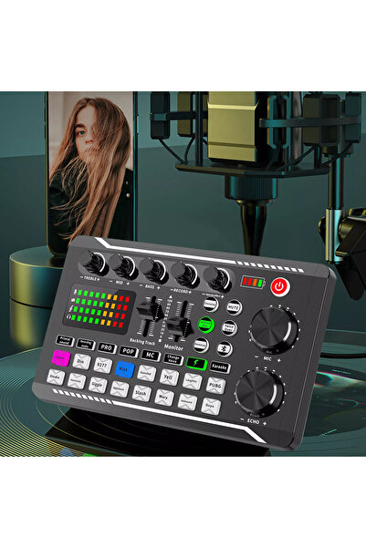 MultiZone Stüdyo Ses Mikseri Bluetooth USB MP3 XLR Mikrofon Bağlantısı Canlı Yayın Kayıt