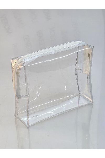 Mila Series Mk2S-00002 Transparent Travel, Makeup Organize and Handbag - White