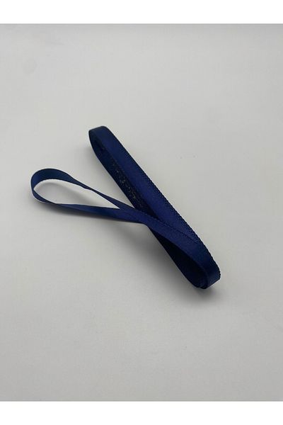 Ak Tuhafiye Σκούρα Σατέν Κορδέλα Navy Blue, 10 μέτρα 1 cm Πακέτο-Στολισμός-Διακόσμηση-Κορδέλες προίκας Νο:42