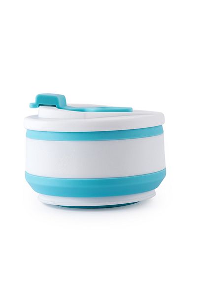Lotus rose 1pc500ml Silicone Collapsible Travel Cup LeakProof Folding Camping Mug With Lid Compact For Outdoors