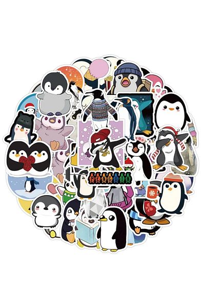 hediyenebak Penguin Stiker/Set: Laptop/Agenda/Notebook/Tablet/Phone/Notebook/Sticker/Bullet Journal