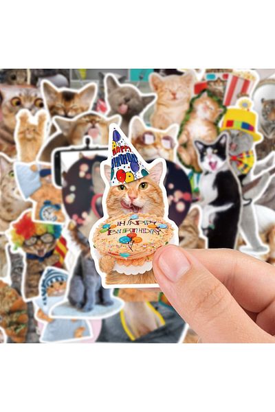 hediyenebak Cute Cat Sticker Set |   Laptop Agenda Notebook Tablet Phone Notebook Sticker Bullet Journal