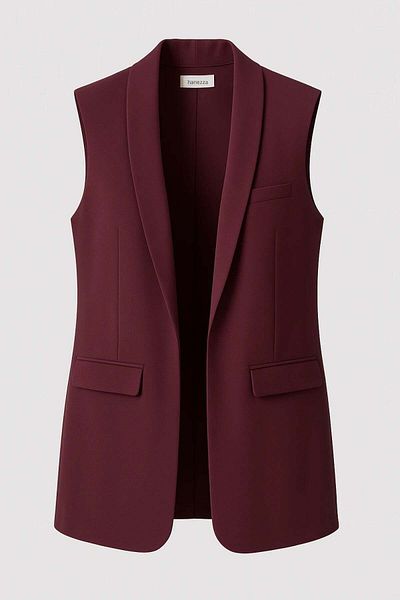 Hanezza Vestă elegantă Atlas Blazer pentru femei - 4 anotimpuri pentru birou și combinații casual