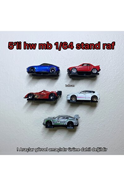 HakCan 1/64 HW MB model araba stand rafı 5 adet