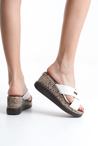 owwox club Suzi; Білі, 7,5 см, жіночі тапочки на підборах