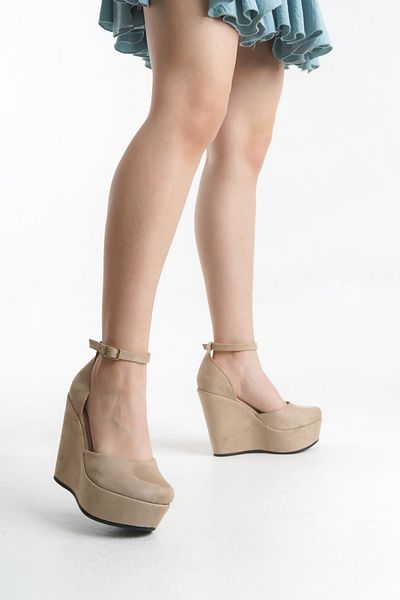 owwox club Fallon; Skin Suede, 12 cm Wedge Heeled Shoes..