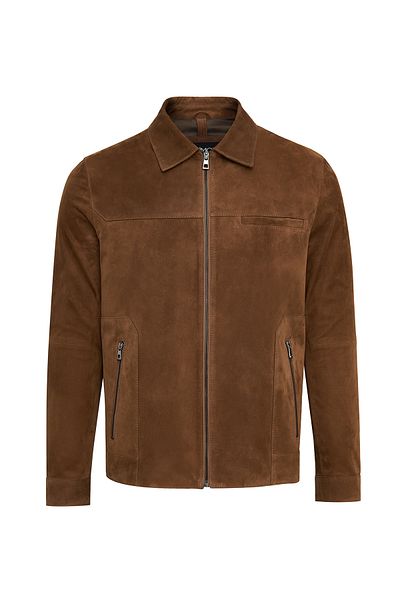 Derimod Mark Men's Brown Suede Leather Jacket 25Sge 657210