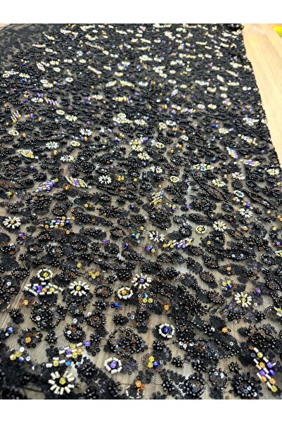 OsmanKumaşDantel Taş Boncuk İşlemeli Dantel (1Adet=100cmx150cm)