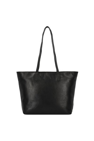 Greenburry Pure Black Shopper Tasche Leder 35 Cm Laptopfach