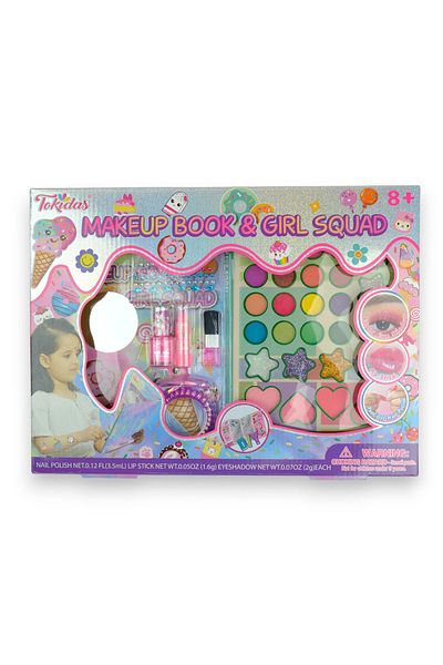 Tokidas Manicure and Makeup Set Makeup Book Girl Squad 8+ Girls