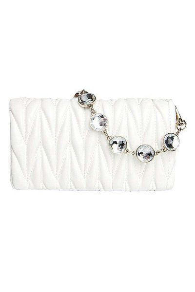 Generic Stylish Polyester Blend Crossbody Bag Bright White