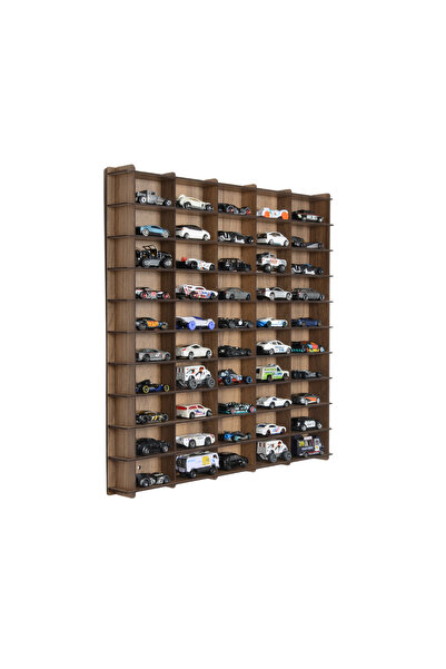 GOOD SIGN Standard 55 Araç Oyuncak Araba Rafı, 1:64 Ölçek Uyumlu Metal Oyuncak Araç Garaj Duvar Rafı
