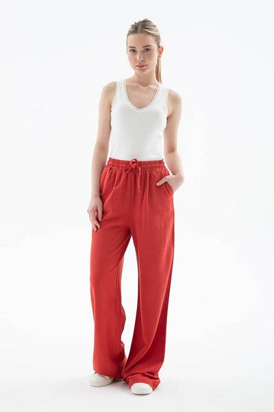 Fashion Friends High Waist Wide Leg Tile Women's Trousers 25Y0608K1