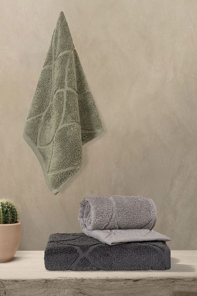 VAROL Σετ πετσετών 3 τεμαχίων Voli Series Micro Cotton 30x50cm