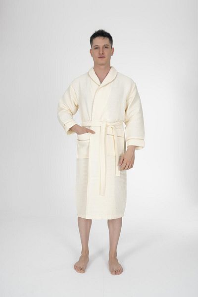 VAROL Chaos Series - Shawl Collar Pique and Bathrobe Dressing Gown