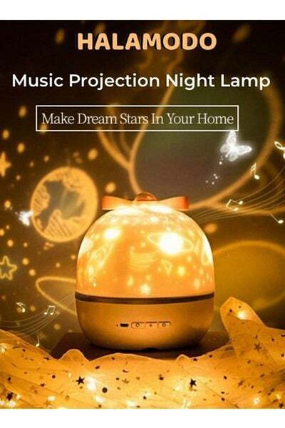 HALAMODO Rotatable Star Music Projector Lamp