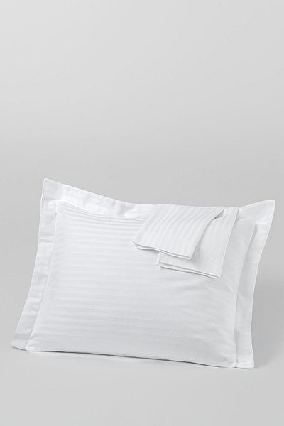 VAROL Μαξιλαροθήκη ξενοδοχείου 2 τεμαχίων Zeus Series Cotton Satin Flounce
