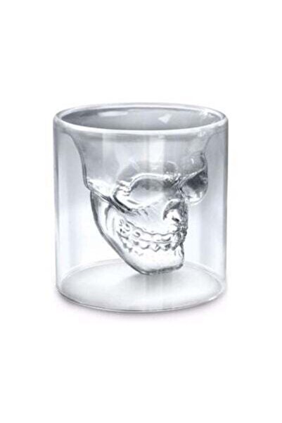 HALAMODO Skull-shaped crystal crystal, skull-shaped juice bowl, double-layer ...