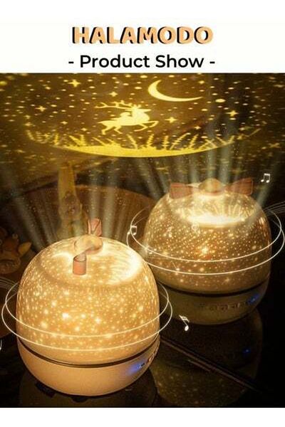 HALAMODO Rotatable Star Music Projector Lamp