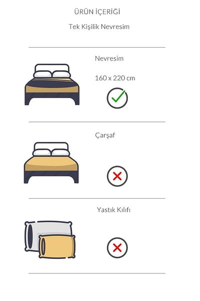 VAROL Eris Series Cotton Satin Single Παπλωματοθήκη - Παπλωματοθήκη
