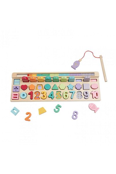 MomKi WOODEN PUZZLE GAME, 4 IN 1, 35 PIECES,