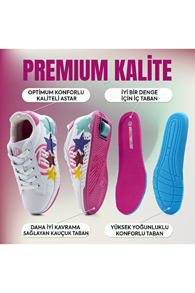 Breezy Rollers Wheeled Sneakers Splash White/Pink