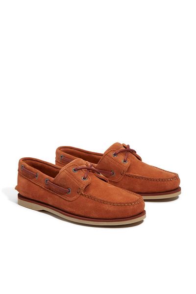 Timberland Κλασικό Παπούτσι Βάρκας Πορτοκαλί Suede Loafer