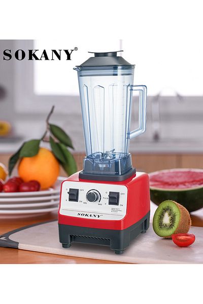 SOKANY Multifunction Fully Automatic Blender, Ice Crusher, Kitchen Cooking Machine, Juicer, 2L, SK-444, Red