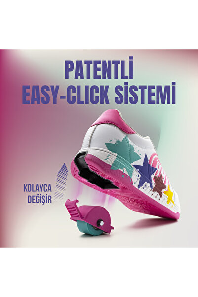 Breezy Rollers Wheeled Sneakers Splash White/Pink