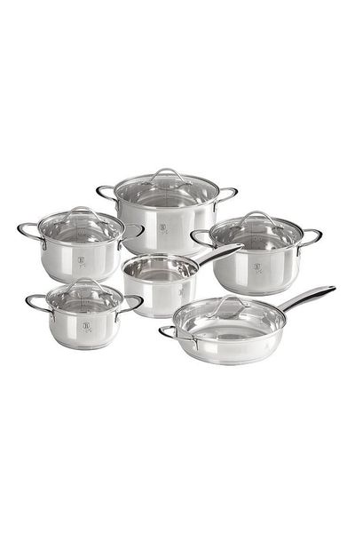Berlinger Haus 12-piece Stainless Steel Pot Set Silver Jewellery Bh 6661