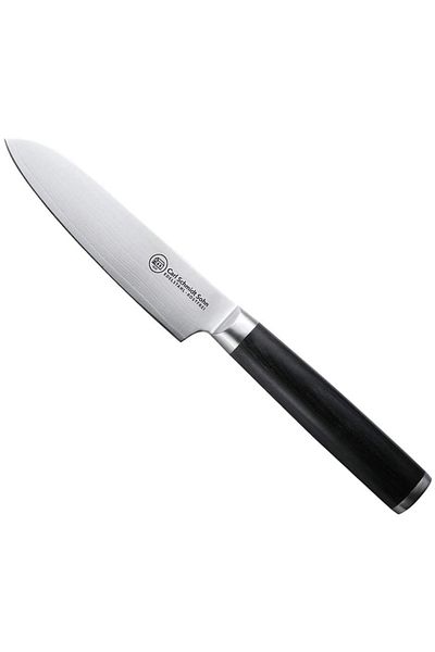Carl Schmidt Sohn Santoku knife Damask steel HRC 60 Konstanz, Carl Schmidt Sohn, 12 cm, black handle, 071318