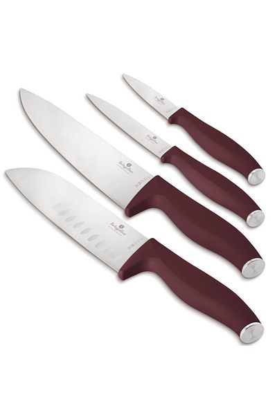 Berlinger Haus Set Of 4 Leonardo Knives Bh 2958, Burgundy