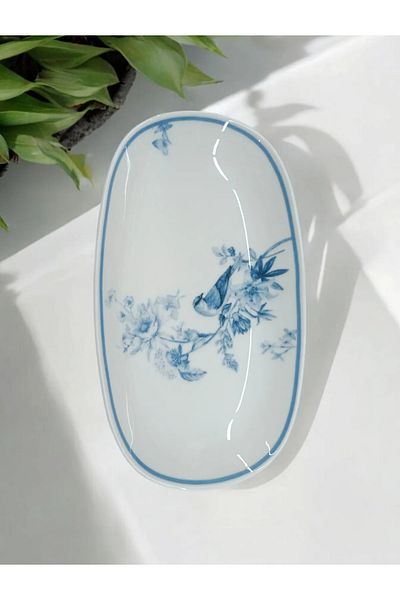 FAYA HOME Gural Porcelain 2 Pieces Bird Pattern 29 cm Boat Plate 1891