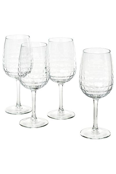 IKEA FRÖJDA Juice Glasses 47 cl, Clear Glass, 4 Pack 21 cm Tall Elegant Design