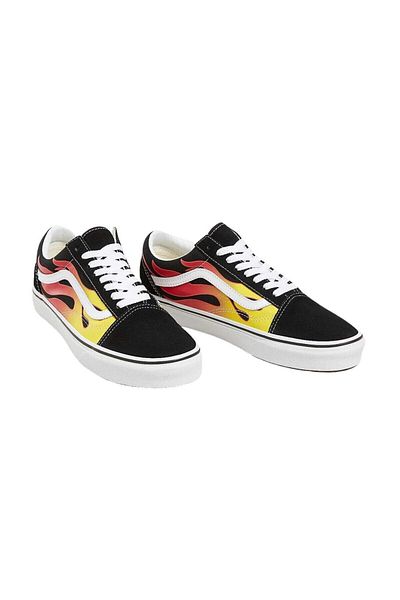 Vans Αθλητικά παπούτσια Unisex Ua Old Skool (φλόγα) Μαύρα/μαύρα/τραύρα λευκά