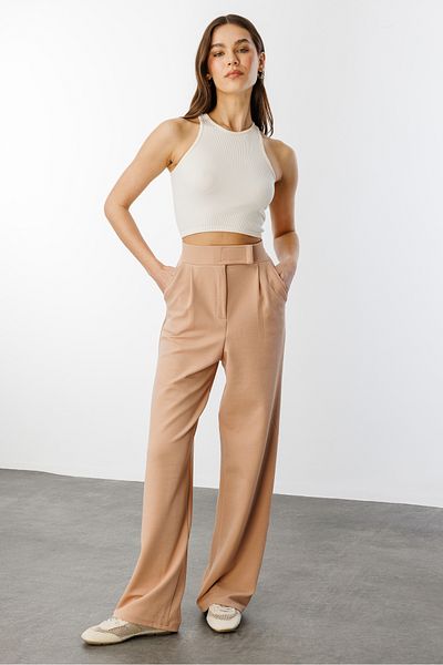 GENIUS STORE Comfortable Palazzo Trousers with Velcro Waist Velcro-Pants