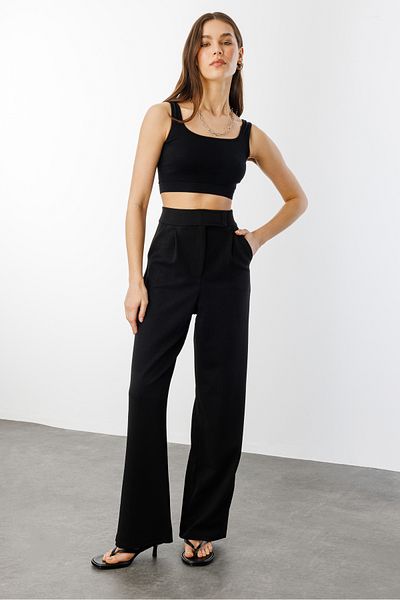 GENIUS STORE Άνετο παντελόνι Palazzo με Velcro στη μέση