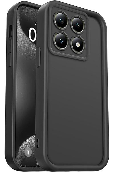 m.tk moveteck حافظة هاتف Xiaomi Mi 14T Pro مصنوعة من السيليكون الناعم الملون مع حماية للكاميرا وحواف سميكة مبرزة
