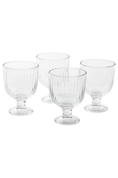 IKEA VARDAGEN Goblet 28 cl, Clear Glass 12 cm, 4-Pack, Stackable & Heat-Resistant