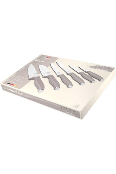Berlinger Haus Set Of 6 Taupe Knives Bh 2953
