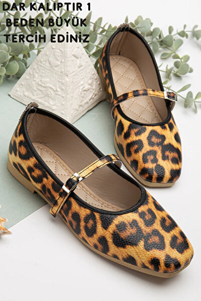 Slipcat Women's Daily Blunt Toe Ballerina Shoes with Single Belt Buckle